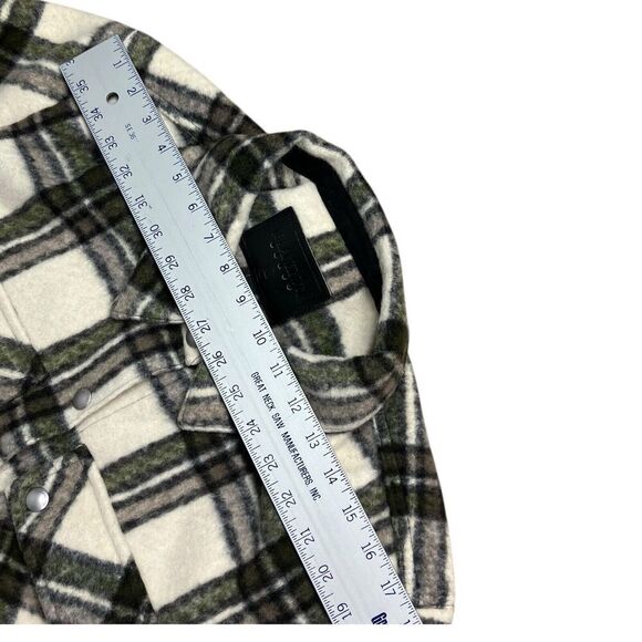 BLANK NYC Shacket Womens‎ XL Cream Wool Blend Flannel Snap Outsider Jacket - Picture 9 of 14